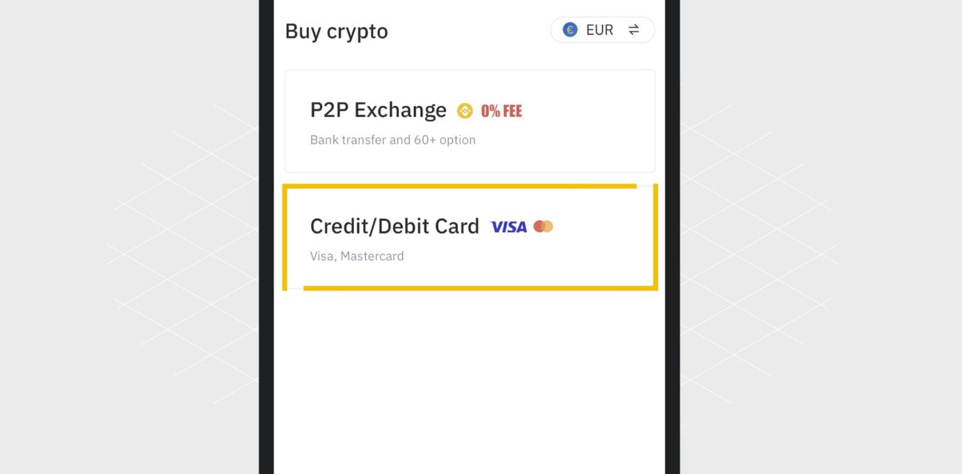 Choose a Credit or Debit card