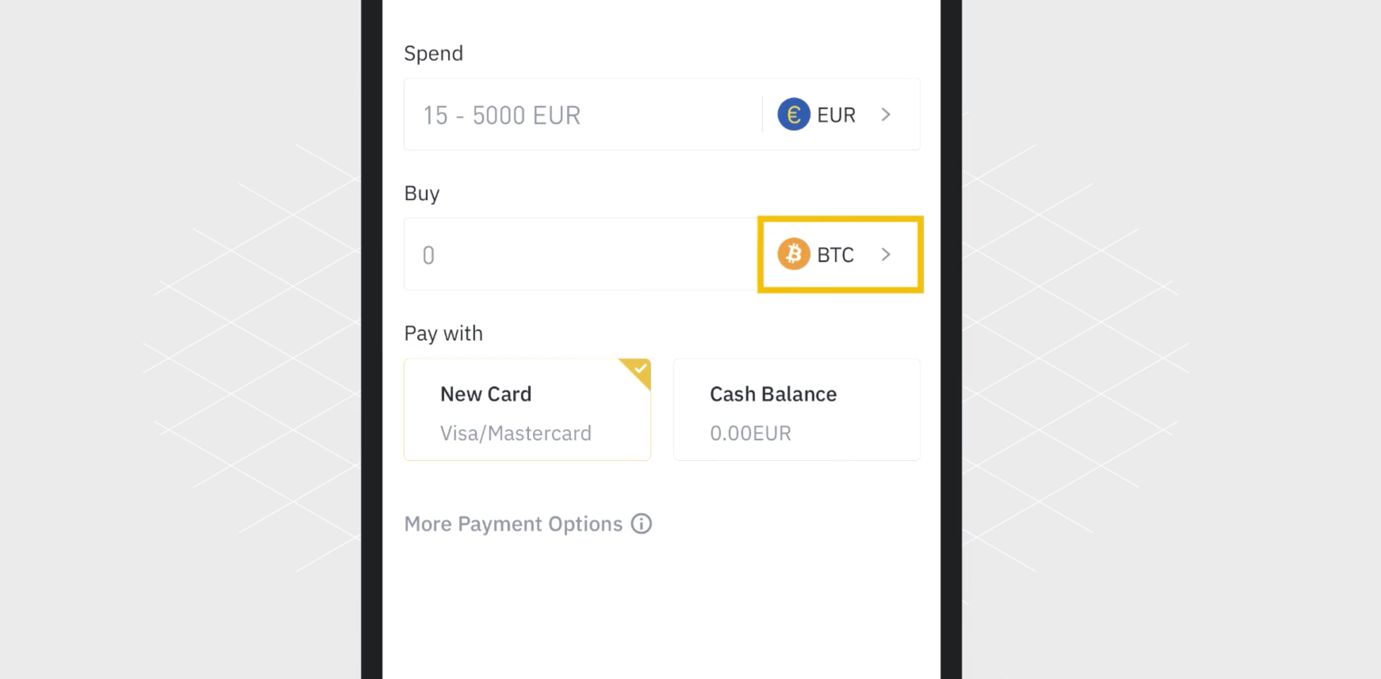 Choose the currency buy