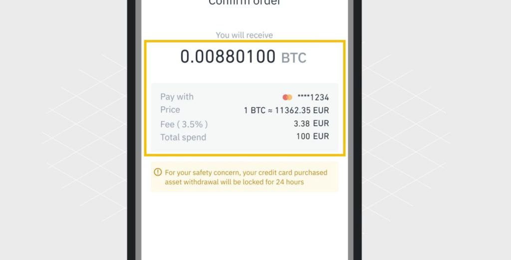 Confirm the buy